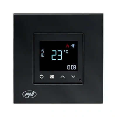 Image de PNI Thermostat intelligent CT26B WiFi, chauffage électrique au sol ou groupe de pompage, capteur inclus, 10A, montage encastré, contrôle depuis l&#039;application Tuya Smart, programmation quoti
