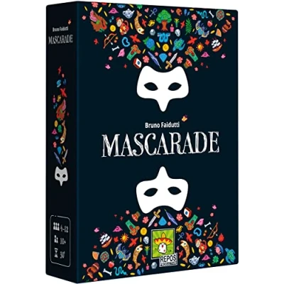 Image de Repos Production Mascarade Nouvelle version Jeu de société À partir 10 ans 4 à 12 joueurs 30 minutes, Noir