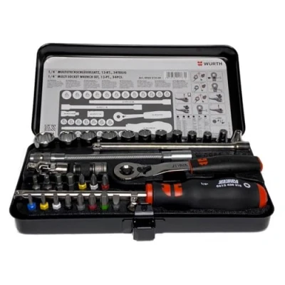 Image de Würth Clé à douille 1/4 &quot;Multi Assortiment de 34 pièces