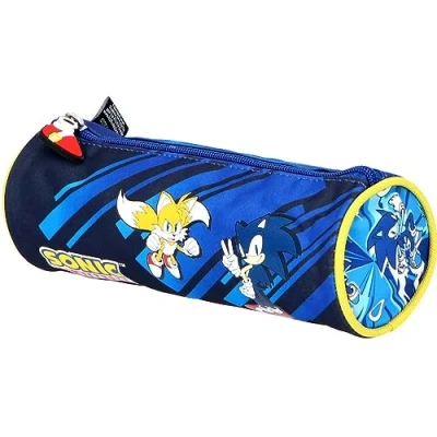 Image de LA Plume Doree 1 Trousse Fourre Tout Rond Sonic Dimension 22 x 8 cm Fermeture Zippée Compartiment