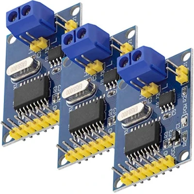 Image de AZDelivery 3 x MCP2515 Shield Can Bus avec récepteur TJA1050 protocole SPI pour Carte de développement SCM 51 MCU Compatible Arduino incluant Un E Book!