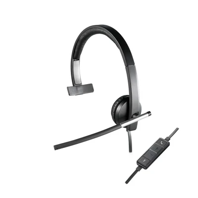 Image de Logitech H650e Casque Avec fil Arceau Bureau/Centre d&#039;appels USB Type A Noir, Argent Neuf