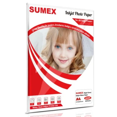 Image de Sumex 210gsm 50 feuilles de papier photo à jet d&#039;encre haute brillance format A4 simple face 54lb 210x297mm pour cartes convient toutes les imprimantes