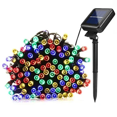 Image de Lamker 20M 200LED Guirlandes Lumineuses Solaires Extérieur Étanche 8 Modes Multicolore Lumière Guirlande Lumineuse Décoration pour Jardin Terrasse Balcon Fenêtre Clôture Arbre Noël Mariage