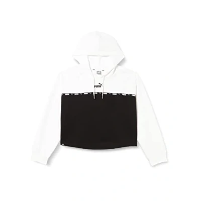Image de PUMA Sweat à Capuche Power Tape FL Plus Sudation Femme, Blanc, 1X