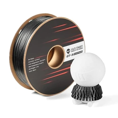 Image de SainSmart GT 3 Filament PLA flexible à haute fluidité 1,75 mm, 500 mm/s de 3D haut débit, bobine 1 kg, précision dimensionnelle +/ 0,02 Noir