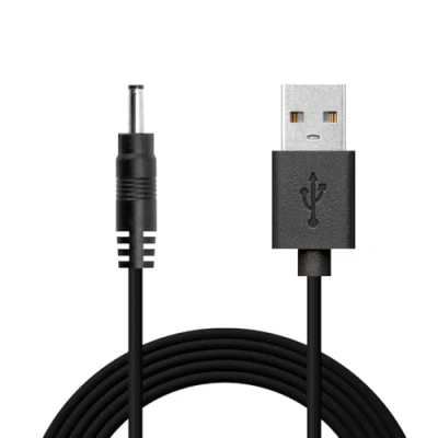 Image de OCIODUAL Câble Cordon USB 2A 5V 3.5mm DC 80cm Chargeur pour Tablette PDA Android MP3 Noir