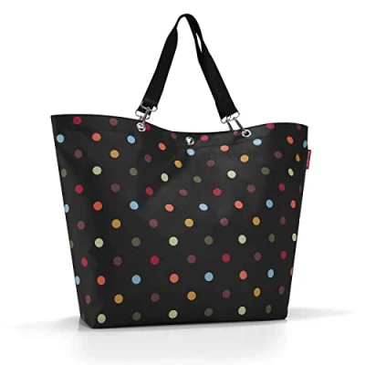 Image de reisenthel shopper XL sac de shopping pour vos courses, 1 poche intérieure zippée et téléphone portable, 2 anses, ouverture avec fermeture zippée, volume 35l, en motif dot