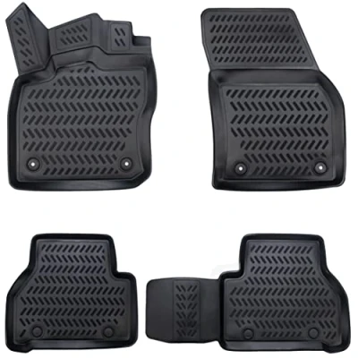 Image de Lot de tapis en caoutchouc, design 3D, pour Dacia Duster 2010 2017, bord extra haut 5 cm.