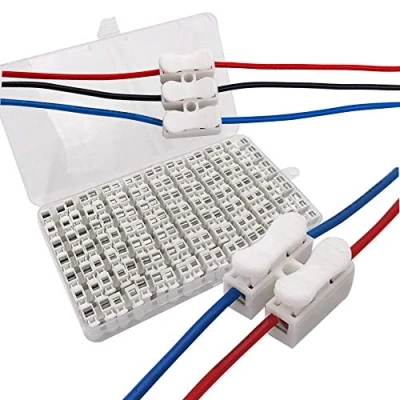 Image de Senven 63Pcs bornier rapide 10A, connecteur rapide, à ressort, de pince câble, éclairage, alimentation et câblage automobile Connection, CH2 56Pcs CH3 7Pcs.