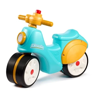 Image de Falk Scooter Draisienne Strada Guidon directionnel &amp; Roues silencieuses 800S Bleu Jaune Dès 12 Mois