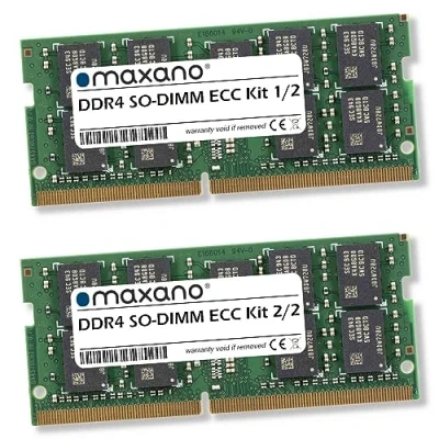 Image de Maxano Lot de 2 barrettes mémoire RAM 64 Go compatibles avec Synology DiskStation DS923+ (PC4 21300 SO DIMM ECC)