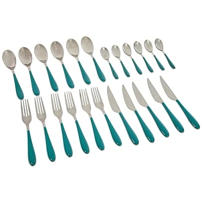Image de BUGATTI GGCV 023F50 Gioia Ménagère de 24 Pièces Acier INOX Vert Céladon 22 x 8 30 cm