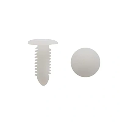 Image de sourcing map 30 pcs rivets plastique blanc fixation anti projection type bouton poussoir Agrafes 8 x6,5 mm