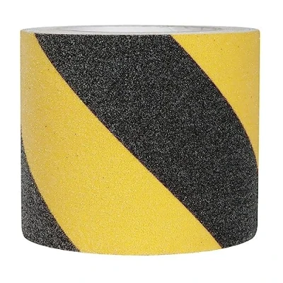 Image de WELSTIK Ruban adhésif antidérapant 10 cm x 5 m pour améliorer la prise en main et extérieur sécurité au travail, à maison, noir jaune