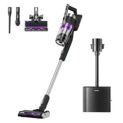 Image de Eureka Stylus Elite Aspirateur Balai sans Fil avec Base,Aspiration 24000 Pa,Vidage Automatique du Bac à Poussière Sac de 3 L,Aspirateur Brosse Anti Enchevêtrement,Autonomie 60 Min