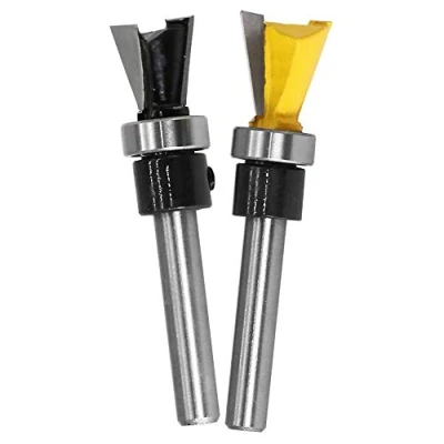Image de Bestgle 2PCS 6.35mm Aronde Joint Routeur Bit Peu de Gravure Bois Fraise Pour Noir et Jaune