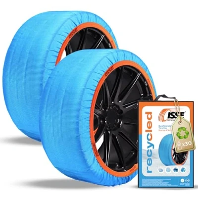 Image de ISSE chaînes pour la neige recyclées T 74 EN textile Omologate 16662 1Chaînes et le verglas Kit de 2