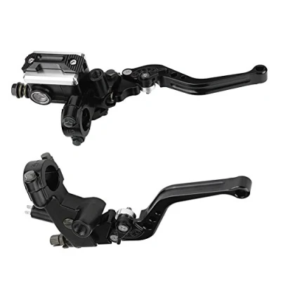 Image de Qiilu Levier d&#039;embrayage 1 Paire 7/8&quot;(22mm) Universal Motorcycle Embrayage De Frein Maître Cylindre Réservoir Leviers