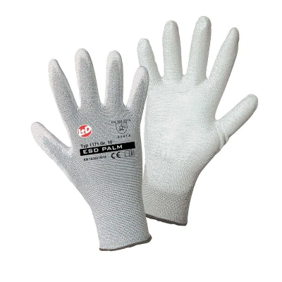 Image de L+D 1171 11 Gant de protection blanc, gris Nylon, PU (polyuréthane)