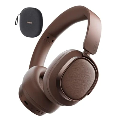 Image de Edifier ES850NB Casque Supra auriculaire sans Fil à réduction de Bruit, Hi Res Audio, LDAC, 92H d&#039;autonomie, Bluetooth 5.4&amp;Multipoint, AI Call Noise Reduction, Touch Control, Foldable Design Marron