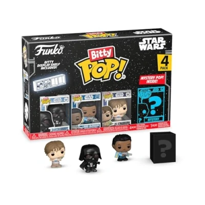 Image de Funko Bitty Pop! SW Vader 4pket Une Mini Figurine Mystère en Surprise 2.2 Cm Dark Vador Star Wars Collectionnable Étagère Empilable Incluse Idée de Cadeau Décoration Gâteaux