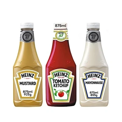 Image de Lot sauce Heinz : Mustard Ketchup Mayonnaise (3x875ml)