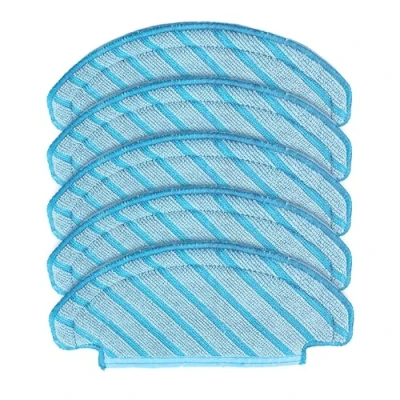 Image de FUIPVGI 5 Pièces Lingettes de Nettoyage Chiffons Rechange Lavables Serpillères pour ECOVACS DEEBOT OZMO T8 Aivi N8+ N8 Pro Pro+ Robot Aspirateur (Bleu)
