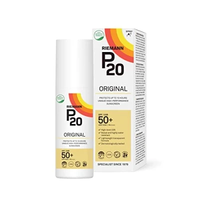 Image de RIEMANN P20 Original SPF50 + Plus Spray 100 ml protection solaire avancée Haute performance Triple Protect Résistance à la sueur Protège jusqu&#039;à 10 heures Très résistant l&#039;eau UVA
