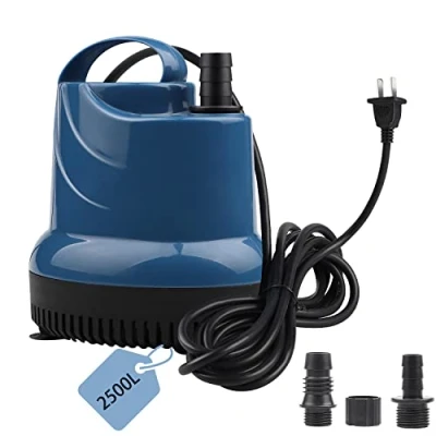 Image de EXLECO Mini Pompe À Eau Submersible 2500 L/H 40W 230V Vide Cave Hauteur de Refoulement 2,3 M Câble 2,5 pour Jardin, Aquarium, Étang, Fontaine