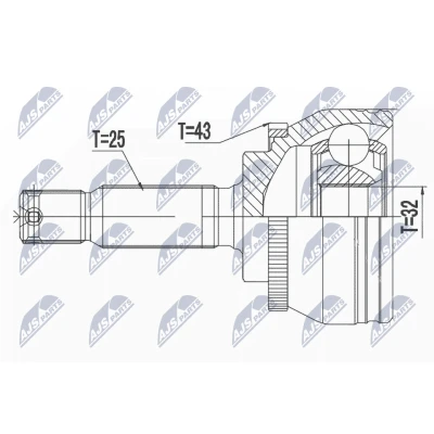 Image de Jeu de joints, arbre transmission NTY NPZ MS 063