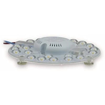 Image de ChiliTec Module anneau LED avec support magnétique 12 W Diamètre : 12,5 mm 1200 lm 230 V Kit de conversion pour plafonniers Prêt à être branché 3000 K Blanc chaud