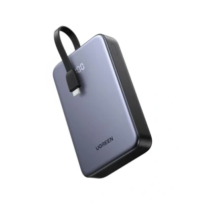 Image de UGREEN Batterie Externe 20000mAh avec Câble USB C Intégré Power Bank Charge Rapide PD 22.5W QC 3.0 Chargeur Affichage Compatible iPhone 16 Plus Pro Max 15 14 Galaxy S24 Ultra S23