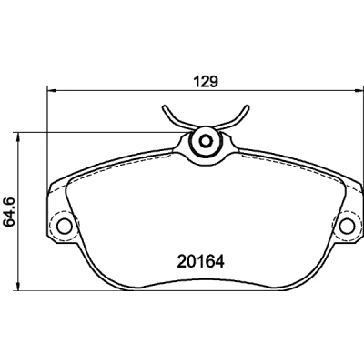 Image de HELLA 8DB 355 018 001 Jeu de plaquettes frein non préparé pour indicateur d&#039;usure VOLVO: 740 Break, 940 I Berline