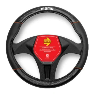 Image de momo HOUSSE DE VOLANT UNIVERSEL CARBON NOIR ET ROUGE