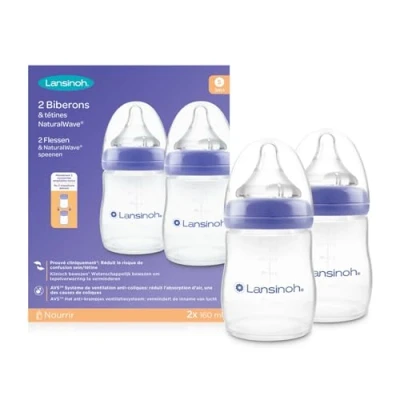 Image de Lansinoh Biberon + NaturalWave® Tétine 1m+ 160 ml