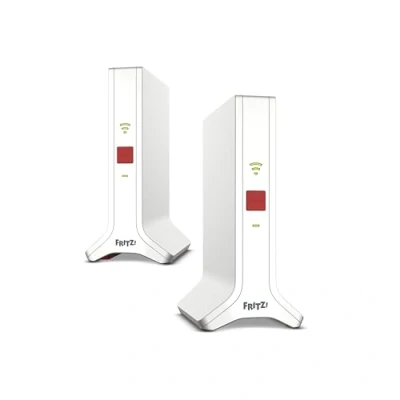 Image de AVM FRITZ!Mesh Set 4200 Ripetitore Wi Fi 6 Dual band Mbit/s 2 pack Rosso/Bianco
