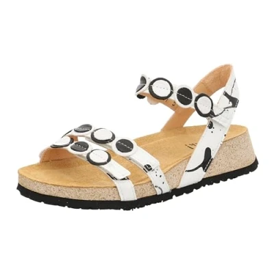 Image de Think! Femme Sangles durables Koak Sandale, Noir Combi 9010, 36 EU