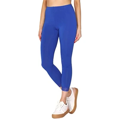 Image de Merry Style Leggings pour Femmes 7/8 Confortables avec Dentelle en Viscose MS10 342 (Cobalt,L)
