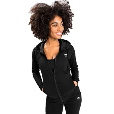 Image de Venum Femme Essential Hoody Sweatshirt À Capuche Zippé, Noir, XS EU