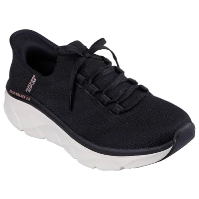 Image de Skechers Femme D&#039;lux Walker 2.0 Mouvement à Sensations Fortes Basket, Noir, 38.5 EU