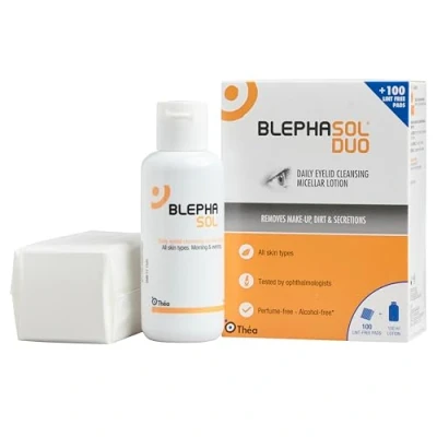 Image de Blephasol Duo Eye Hygiene Lotion (100ml + 100 Pads) by Scope
