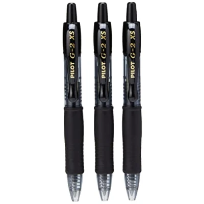 Image de Pilot G2 Pixie Lot de 12 Roller rétractable à encre gel Pointe 0,7 mm Noir