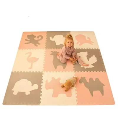 Image de Hakuna Matte Grand Tapis Puzzle pour bébé 1,8 x m 9 Panneaux XXL 60 cm avec Motifs Animaux de Jeu 20% Plus épais dans Un Emballage Recyclable d&#039;éveil sans polluants