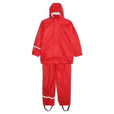 Image de Celavi Basic Rainwear Solid Unisex SET Pantalon de pluie pour enfants, Taille: 3 4a, Red