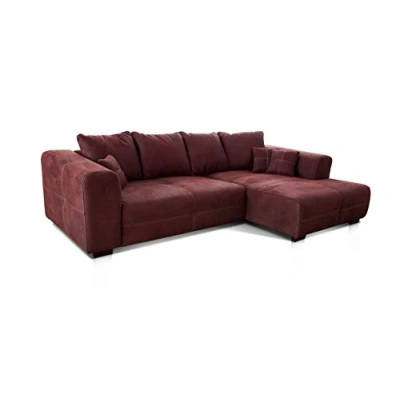 Image de CAVADORE Mavericco Canapé d&#039;angle, Microfibre, Florence Rouge