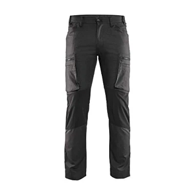 Image de Blaklader 14591146 Service Pantalon Stretch, Gris foncé/ Noir, taille C50