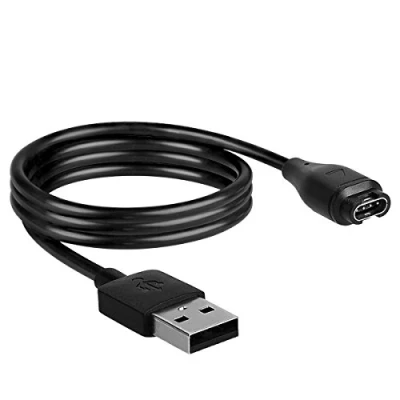Image de kwmobile Câble USB compatible avec Garmin Vivoactive 3, 4 / Vivosport/Venu 2, 2S, Sq/Fenix 5, 6, 7S, 7X rechange pour chargement smart watch Chargeur fitness tracker montre connectée noir