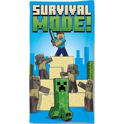 Image de arlis Drap de Plage Licence Ou Serviette Bain 70 X 140 Cm (Drap Minecraft)