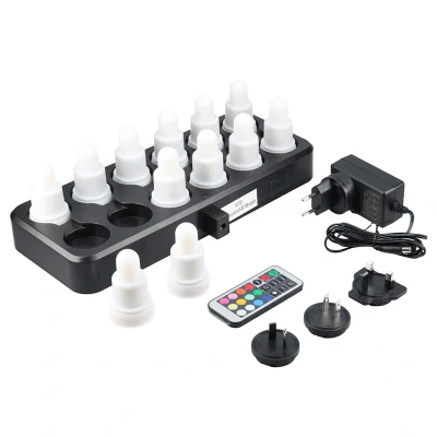 Image de Jeu de lampes LED Multicolores et Warm White avec support recharge